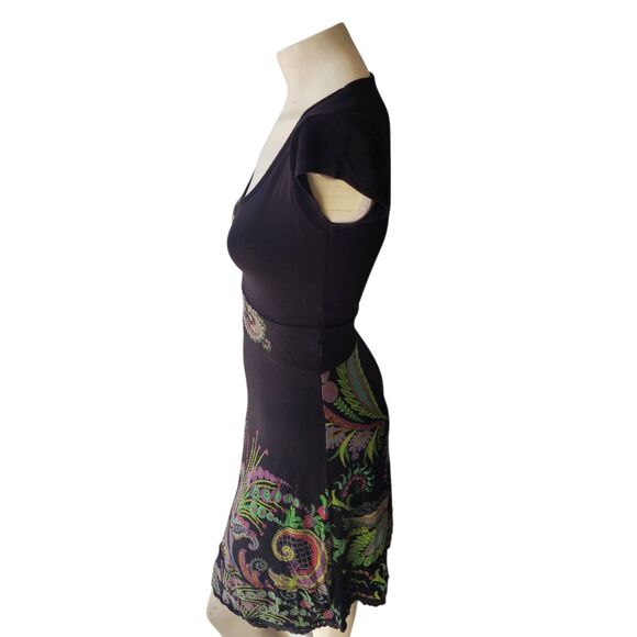 Desigual A Line Dress Womens Sz Small Ecclectic Boho Art To Wear Colorful Wacky - Picture 4 of 8